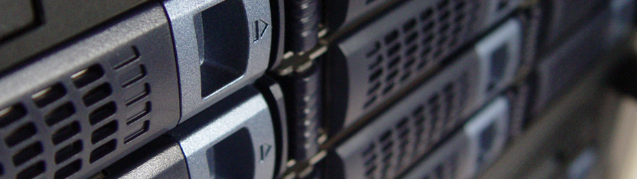 A closeup photograph of servers backed up by standby power generators that are regularly serviced and maintained.