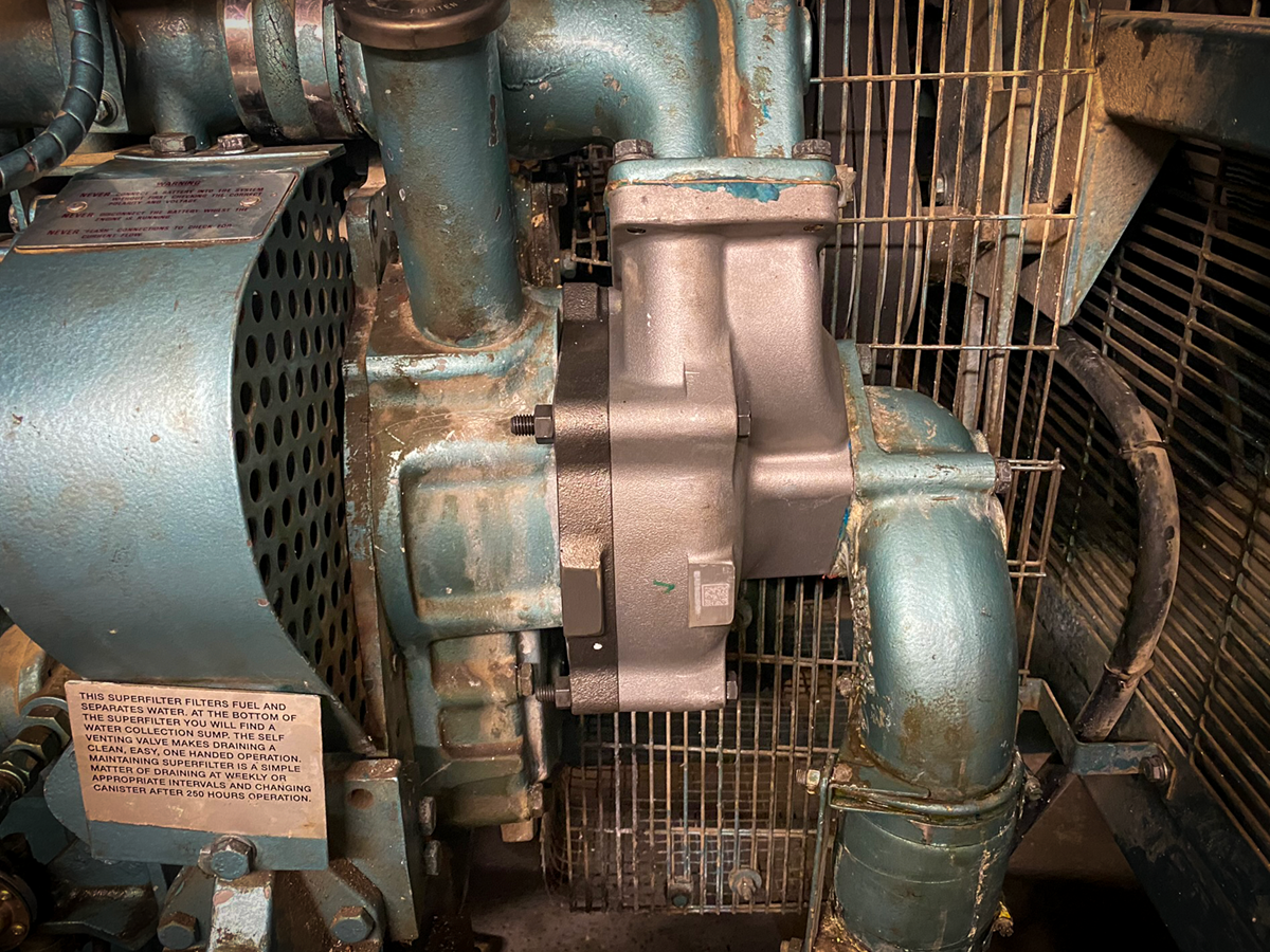 Repaired Water Pump on Generator