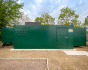Kohler-SDMO generator housed in a bespoke canopy built to achieve 65dba at 1 metre